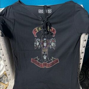 Guns and Roses lace up tunic